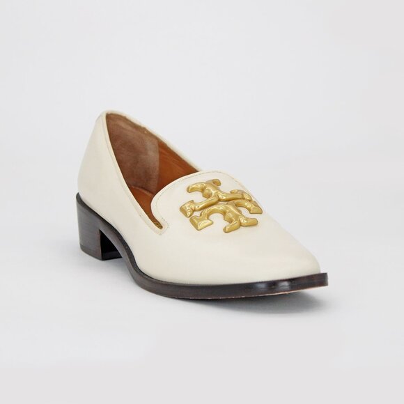 Tory Burch Women's ‘Eleanor’ Cream Heeled Loafer: Size 6.5 M - Picture 1 of 11